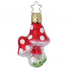 NEW - Inge Glas Glass Ornament - Mini Mushroom